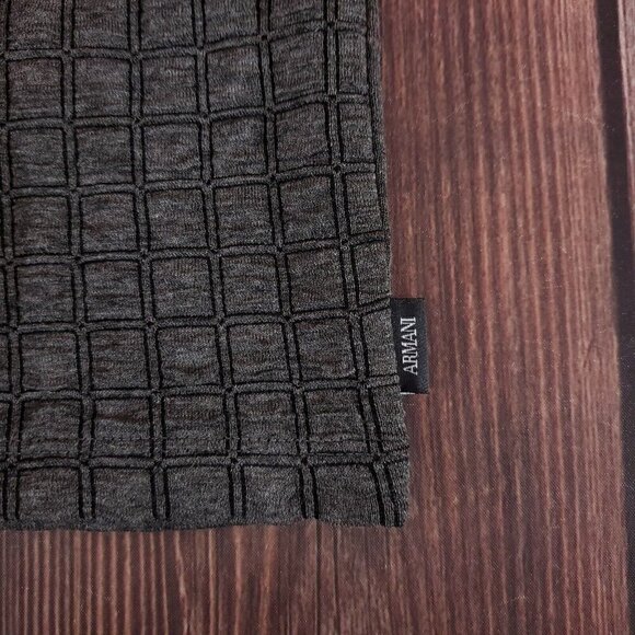 NWT Armani Collezioni Mens Size XXL Gray Crew Neck Pullover Shirt Viscose Blend - Picture 8 of 16